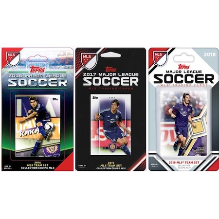 C&I Collectables ORLFC318TS MLS Orlando FC 3 Different Licensed Trading Card Team Sets